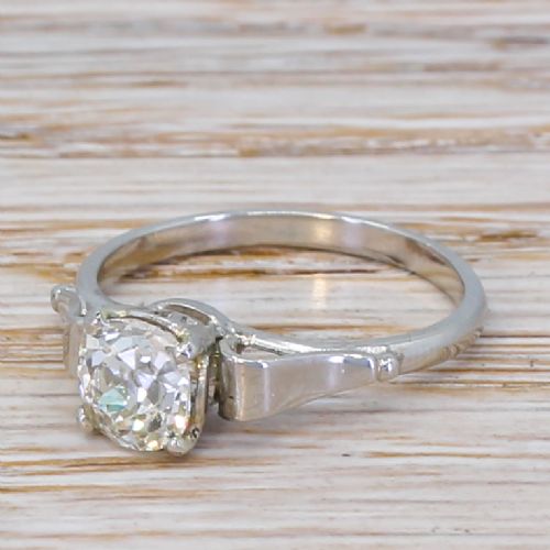 Art Deco 0.97 Carat Old Cut Diamond Engagement Ring, Circa 1925