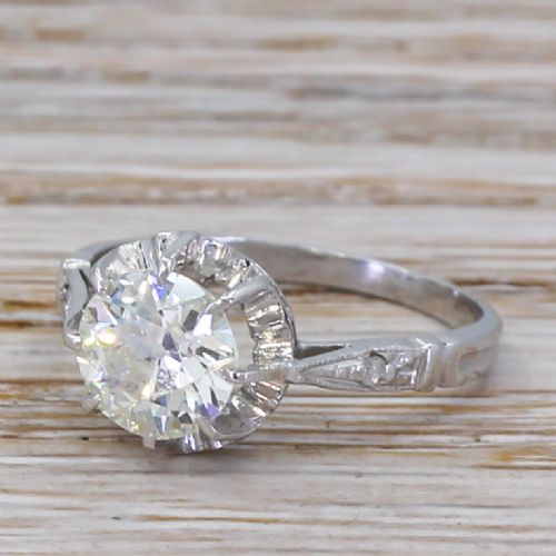 Art Deco 1.10 Carat Old Cut Diamond Engagement Ring, Circa 1920