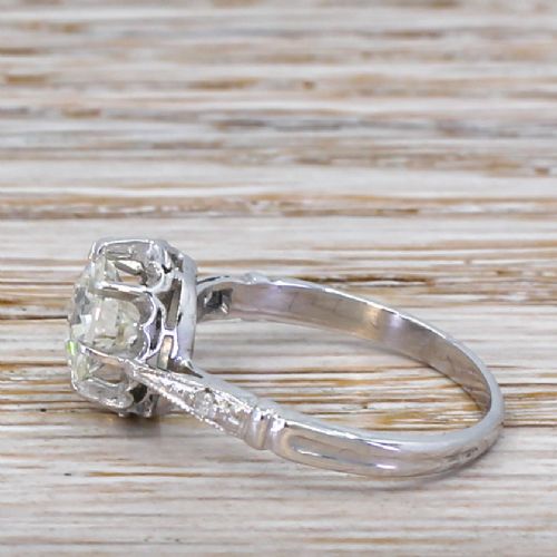 fig 2. Art Deco 1.10 Carat Old Cut Diamond Engagement Ring, circa 1920