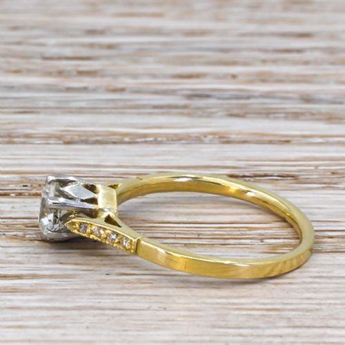 fig 2. Art Deco 0.78 Carat Old Cut Diamond Engagement Ring, circa 1925