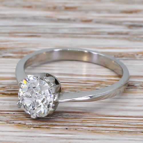 Art Deco 1.10 Carat Old Cut Diamond Engagement Ring, Circa 1935