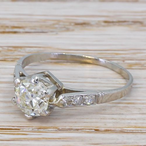 Art Deco 0.94 Carat Old Cut Diamond Engagement Ring, Circa 1925