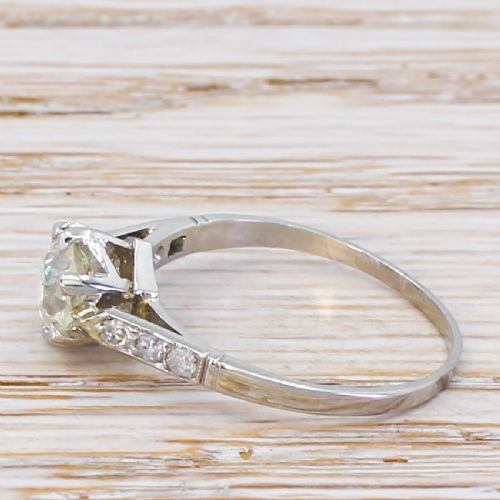 fig 2. Art Deco 0.94 Carat Old Cut Diamond Engagement Ring, circa 1925