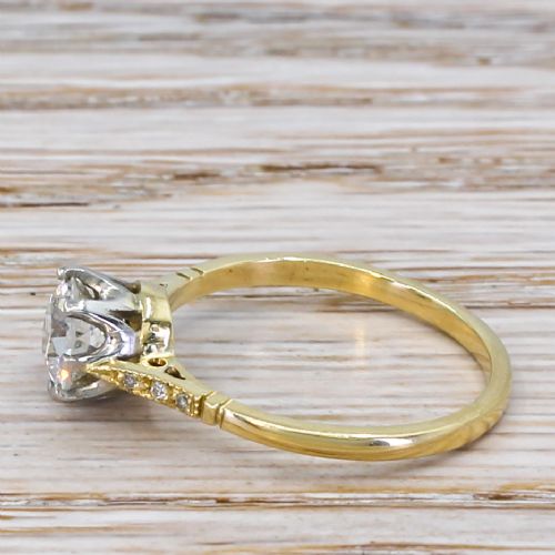 fig 2. Art Deco 1.03 Carat Old Cut Diamond Engagement Ring, circa 1920