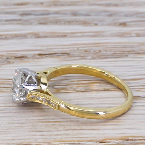 fig 2. Art Deco 1.08 Carat Old Cut Diamond Engagement Ring, circa 1935