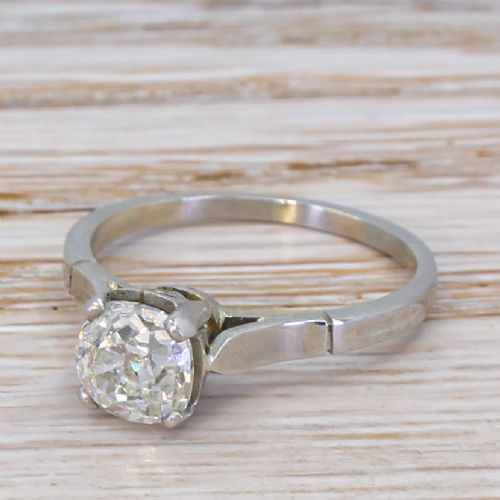Art Deco 1.32 Carat Old Cut Diamond Engagement Ring, Circa 1930