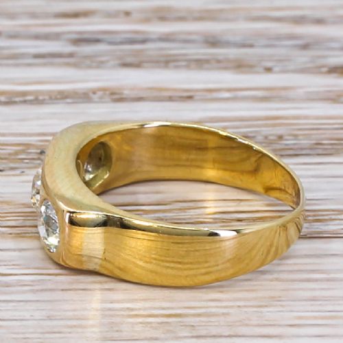 fig 2. Victorian 1.25 Carat Old Cut Diamond Trilogy Ring, circa 1900