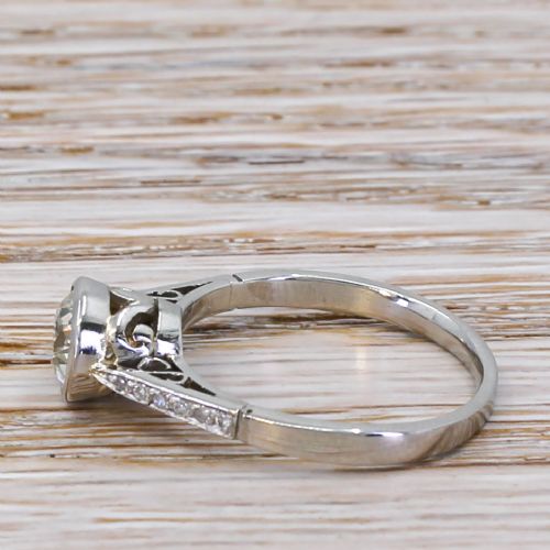 fig 2. Art Deco 0.98 Carat Old Cut Diamond Engagement Ring, circa 1920
