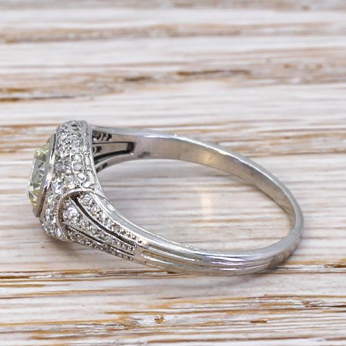fig 2. Mid Century 1.02 Carat (& 0.86 Carat) Transitional Cut Diamond Ring, circa 1945