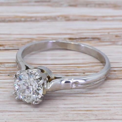 Art Deco 1.05 Carat Old Cut Diamond Engagement Ring, Circa 1930