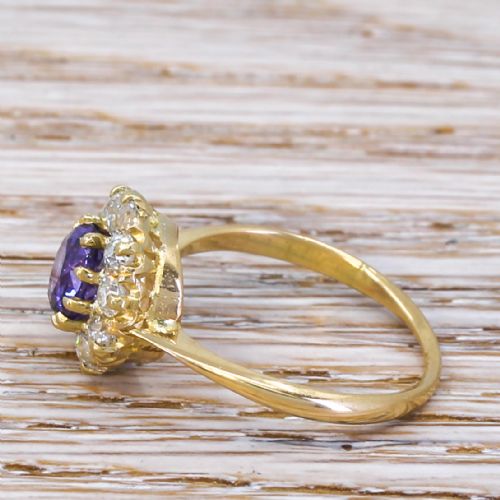fig 2. Art Deco 1.64 Carat Natural Purple Sapphire & Diamond Ring, circa 1925