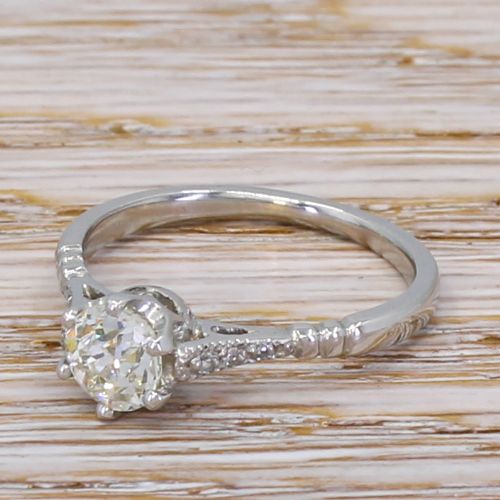 Art Deco 0.72 Carat Old Cut Diamond Engagement Ring, Circa 1925
