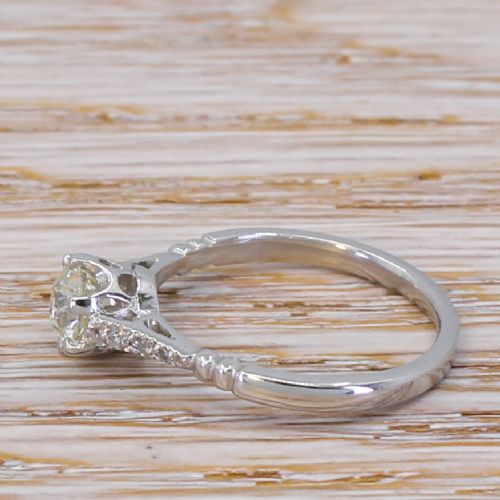 fig 2. Art Deco 0.72 Carat Old Cut Diamond Engagement Ring, circa 1925