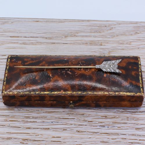 fig 1. Belle Epoque Old Cut & Step Cut Diamond Stick Pin, circa 1915