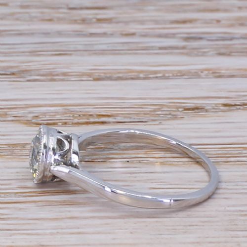 fig 2. Art Deco 1.11 Carat Old Cut Diamond Engagement Ring, circa 1920