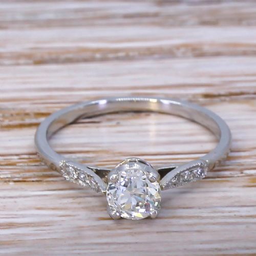 fig 1. Art Deco 0.55 Carat Old Cut Diamond Engagement Ring, circa 1935