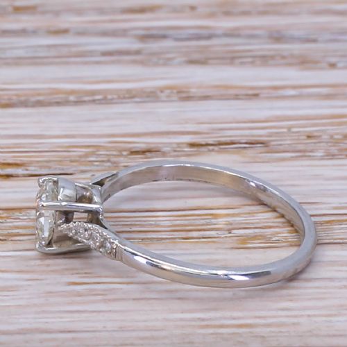 fig 2. Art Deco 0.50 Carat Old Pear Cut Diamond Engagement Ring, circa 1925