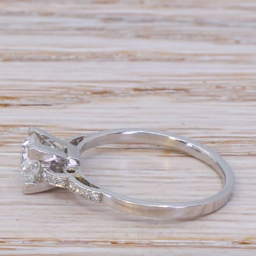 fig 2. Art Deco 0.85 Carat Old Cut Diamond Engagement Ring, circa 1925