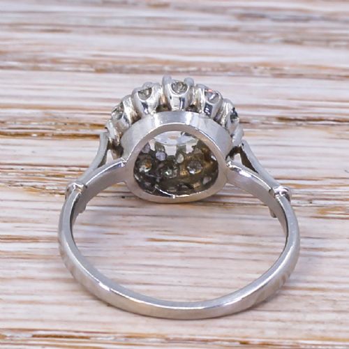 fig 3. Art Deco 1.72 Carat Old Cut Diamond Coronet Cluster Ring, circa 1920
