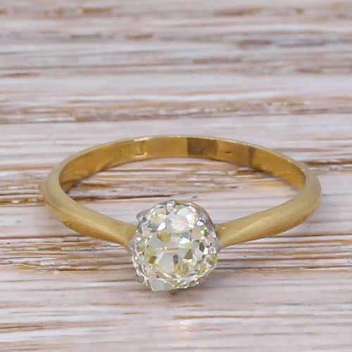 fig 1. Art Deco 1.03 Carat Old Cut Diamond Engagement Ring, circa 1915