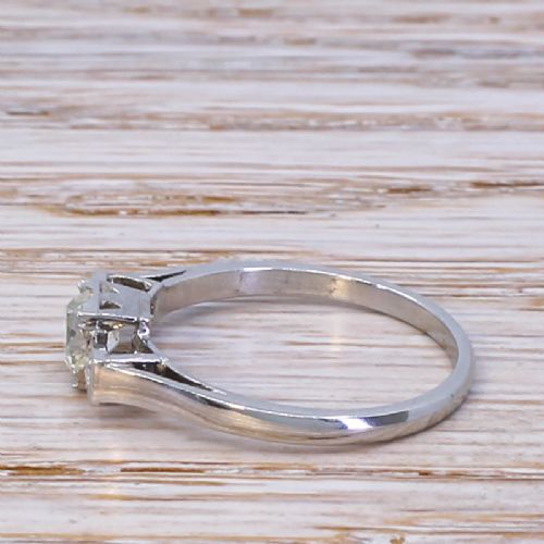 fig 2. Art Deco 0.52 Carat Old Cut Diamond Trilogy Ring, circa 1930