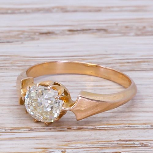 Edwardian 1.00 Carat Old Cut Diamond Engagement Ring, Circa 1905