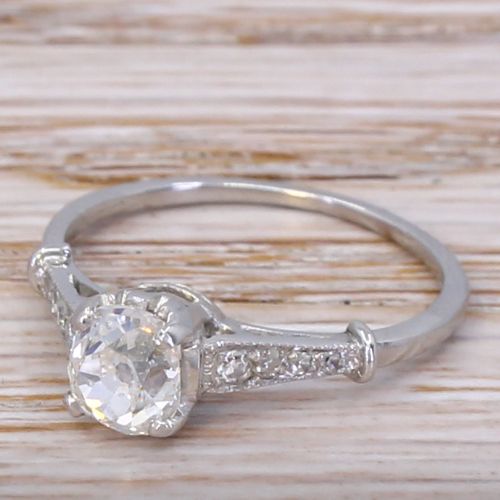 Art Deco 0.75 Carat Old Cut Diamond Engagement Ring, Circa 1920