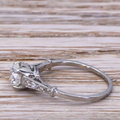 fig 2. Art Deco 0.75 Carat Old Cut Diamond Engagement Ring, circa 1920