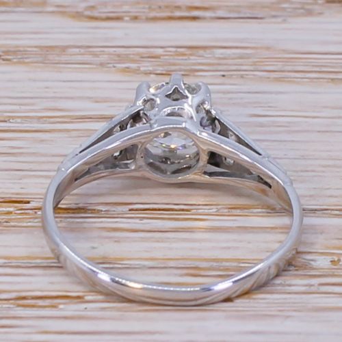fig 3. Art Deco 0.80 Carat Old Cut Diamond Engagement Ring, circa 1940