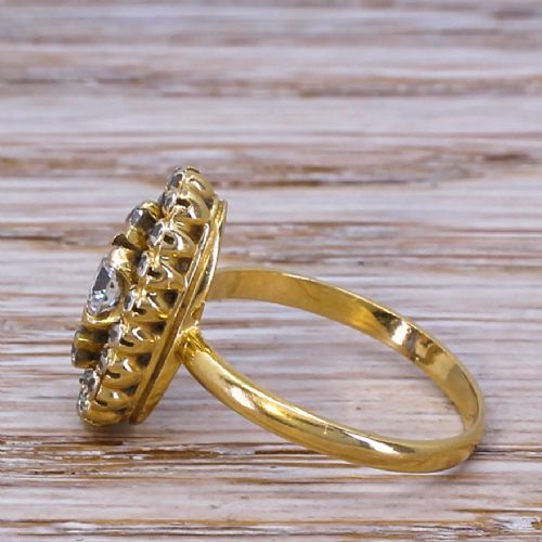 fig 2. Mid Century 0.61 Carat Transitional Cut Navette Ring, circa 1950
