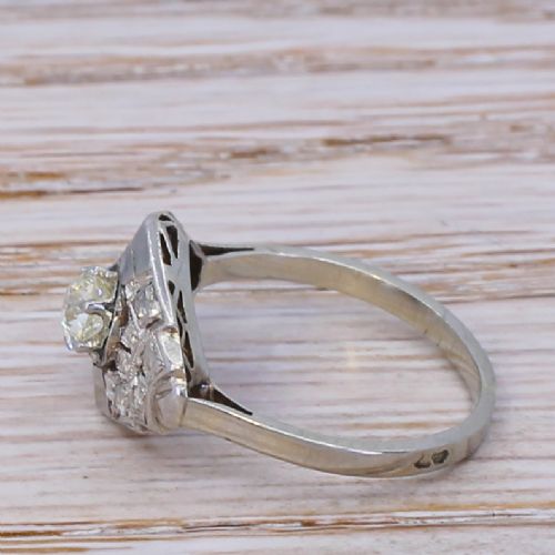 fig 2. Mid Century 0.35 Carat Old Cut Diamond Ring, circa 1950