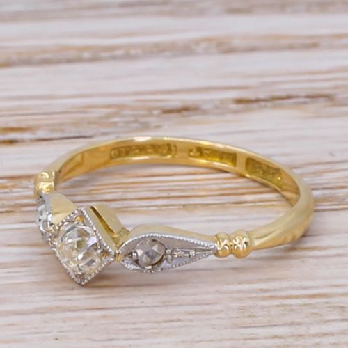 Edwardian 0.22 Carat Old Cut Diamond Engagement Ring, Circa 1905