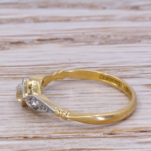 fig 2. Edwardian 0.22 Carat Old Cut Diamond Engagement Ring, circa 1905