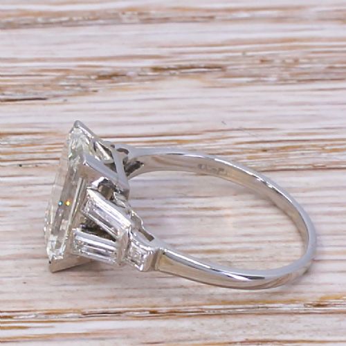 fig 2. Art Deco 2.43 Carat Baguette Cut Diamond Engagement Ring, circa 1925