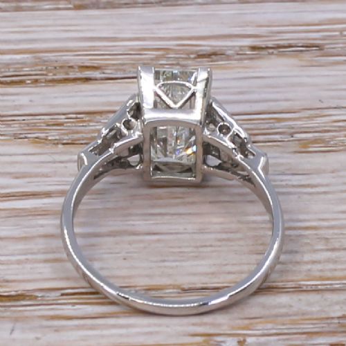fig 3. Art Deco 2.43 Carat Baguette Cut Diamond Engagement Ring, circa 1925