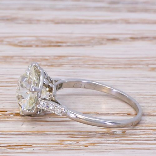 fig 2. Art Deco 3.56 Carat Old Cut Diamond Engagement Ring, circa 1920