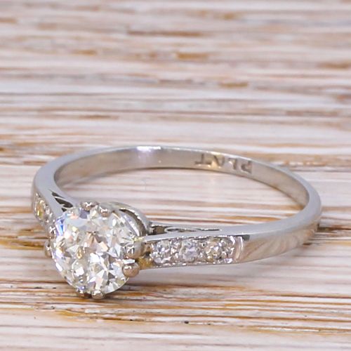 Art Deco 0.76 Carat Old Cut Diamond Engagement Ring, Circa 1930
