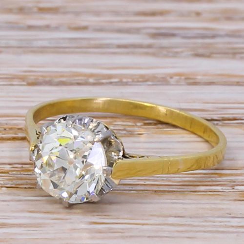 Edwardian 1.83 Carat Old Cut Diamond Engagement Ring, Circa 1910
