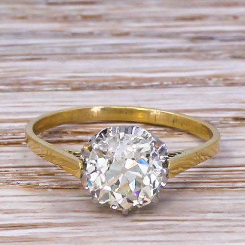 fig 1. Edwardian 1.83 Carat Old Cut Diamond Engagement Ring, circa 1910