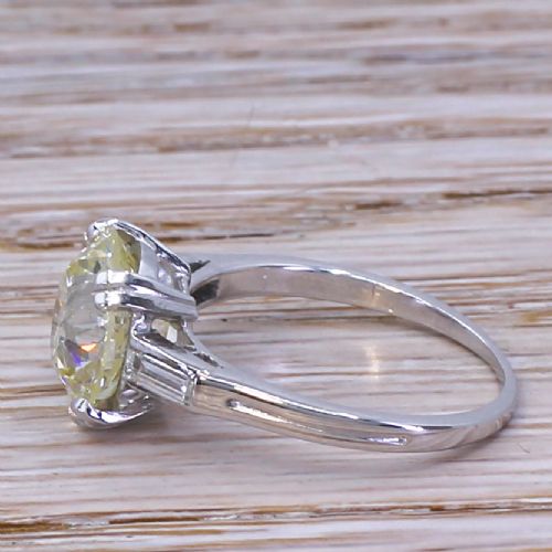 fig 2. Art Deco 3.92 Carat Old Cut Diamond Engagement Ring, circa 1930