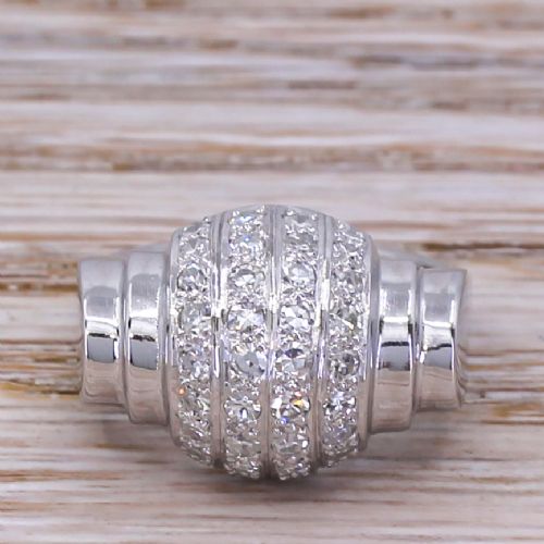 fig 1. Art Deco 0.75 Carat Barrel Cluster Ring, circa 1935