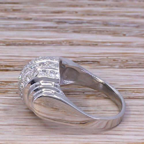 fig 2. Art Deco 0.75 Carat Barrel Cluster Ring, circa 1935