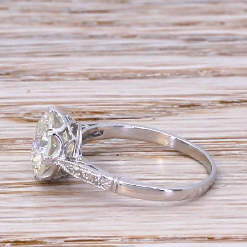 fig 2. Art Deco 2.12 Carat Old Cut Diamond Engagement Ring, circa 1920