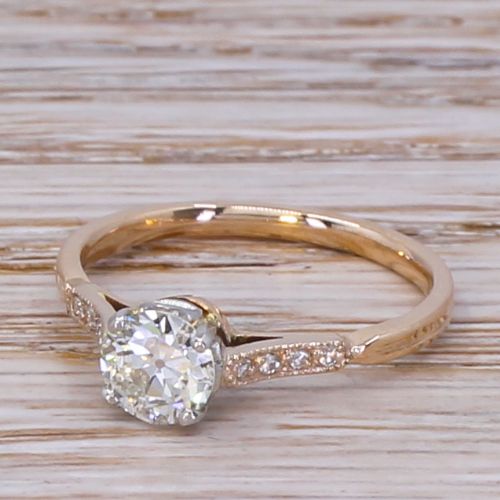 Art Deco 0.72 Carat Old Cut Diamond Engagement Ring, Circa 1935