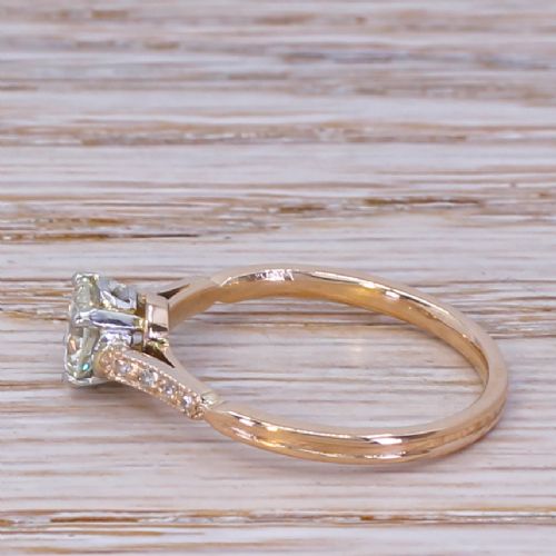 fig 2. Art Deco 0.72 Carat Old Cut Diamond Engagement Ring, circa 1935