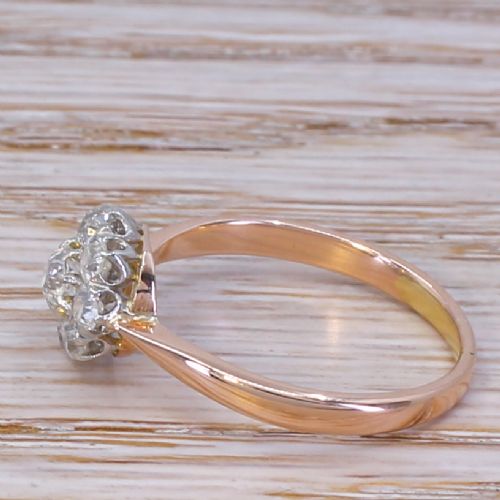 fig 2. Edwardian 0.98 Carat Old Cut Diamond Cluster Ring, circa 1910