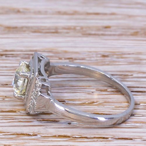 fig 2. Art Deco 1.09 Carat Old Cut Diamond Solitaire Ring, circa 1925