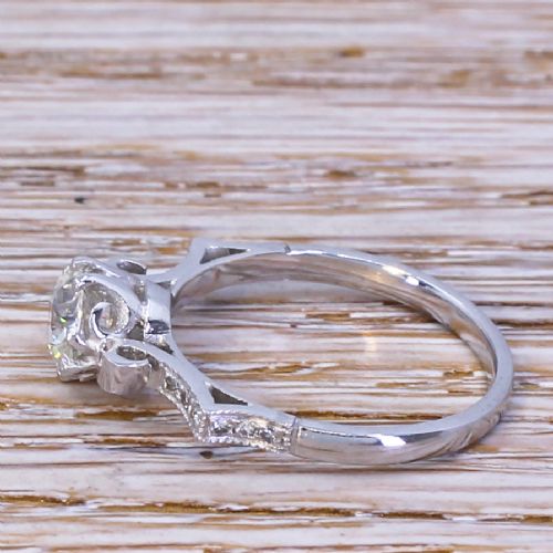 fig 2. Art Deco 0.75 Carat Old Cut Diamond Engagement Ring, circa 1930