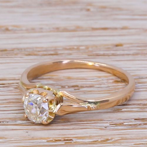 Edwardian 0.59 Carat Old Cut Diamond Engagement Ring, Circa 1910