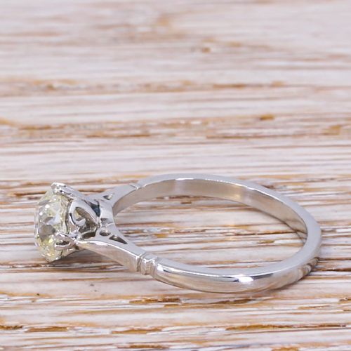 fig 2. Art Deco 1.08 Carat Old Cut Diamond Engagement Ring, circa 1920